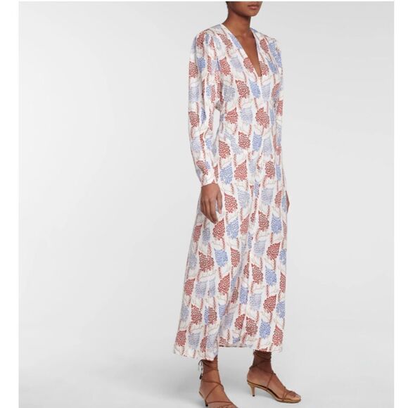 NWT ISABEL MARANT Bagenia Printed Midi Dress Size 40/ US Large - Picture 16 of 16